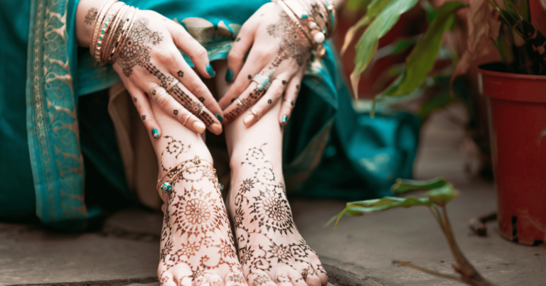 muslim bride mehndi design