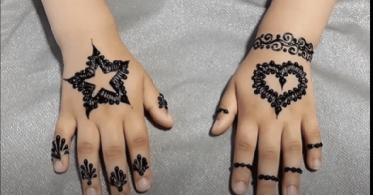 kids eid mehndi designs